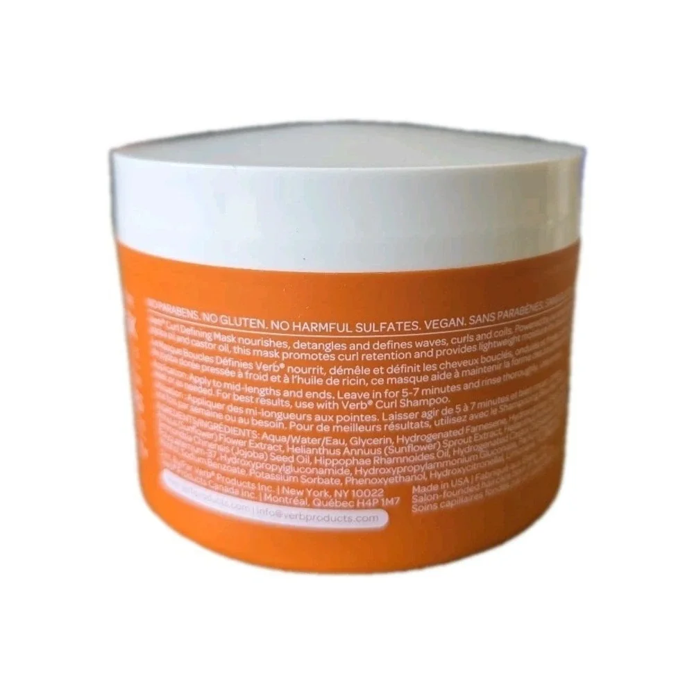 VERB Curl Defining Mask‎ 6.5 Fl Oz Nourishes Detangles Defines Waves Curls Coils